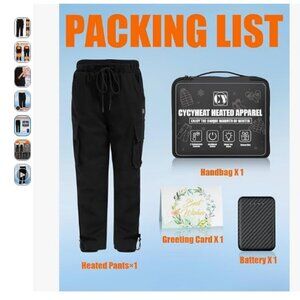 NEW! Kids Heated Pants - Boys & Girls Heating Pants, Black, Medium